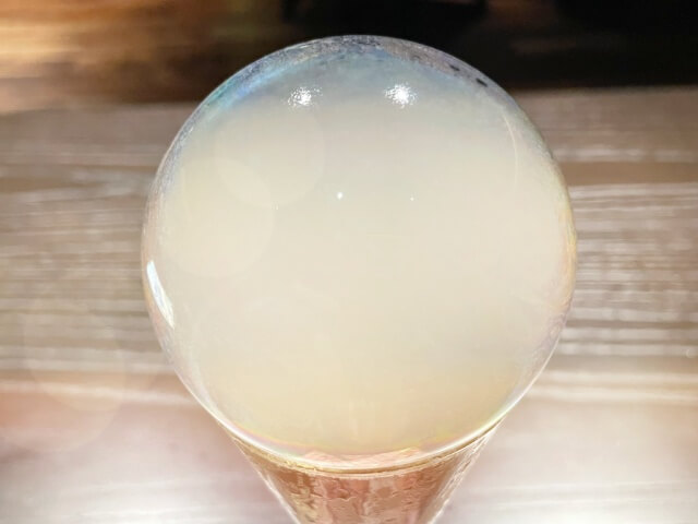 バンブーの泡を撮影した写真