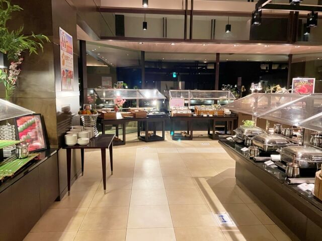 有馬六彩・レストラン万彩の夕食ビュッフェ・中華料理のコーナーを撮影した画像