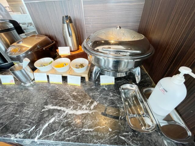ウェスティンホテル仙台の朝食・季節のご飯コーナーを撮影した画像