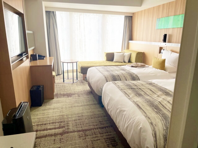 ホテルグランバッハ仙台・宿泊したツインルーム全体を撮影した画像