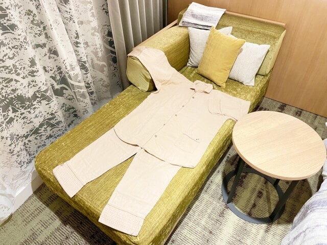 ホテルグランバッハ仙台のナイトウェア（パジャマタイプ）を撮影した画像