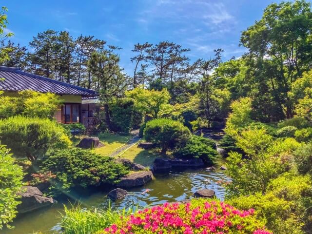 葉山しおさい公園・日本庭園の美しい様子