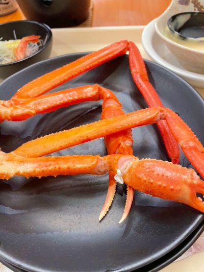 伊東園ホテル・カニ食べ放題・松川館の紅ずわい蟹・実際に食べた皿目を撮影した画像